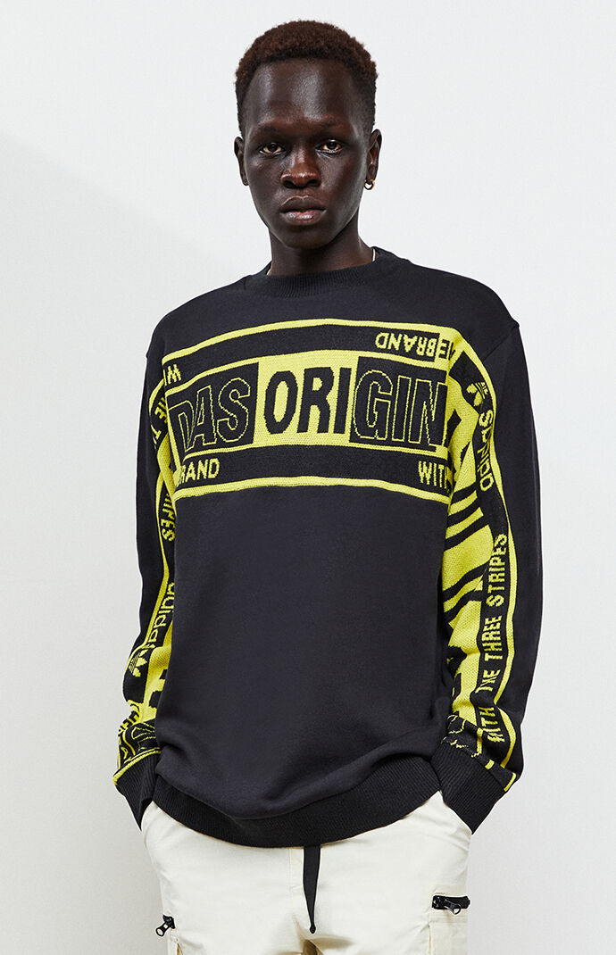 Kaddias Men Disturbed Fashion Crew Neck Fleeces Sweatshirt Black Kaddias Men Disturbed Fashion Crew Neck Fleeces Sweatshirt Black
